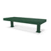 Green Wabash Valley Designer Diamond Steel Backless Bench With Surface Mount Double Wide