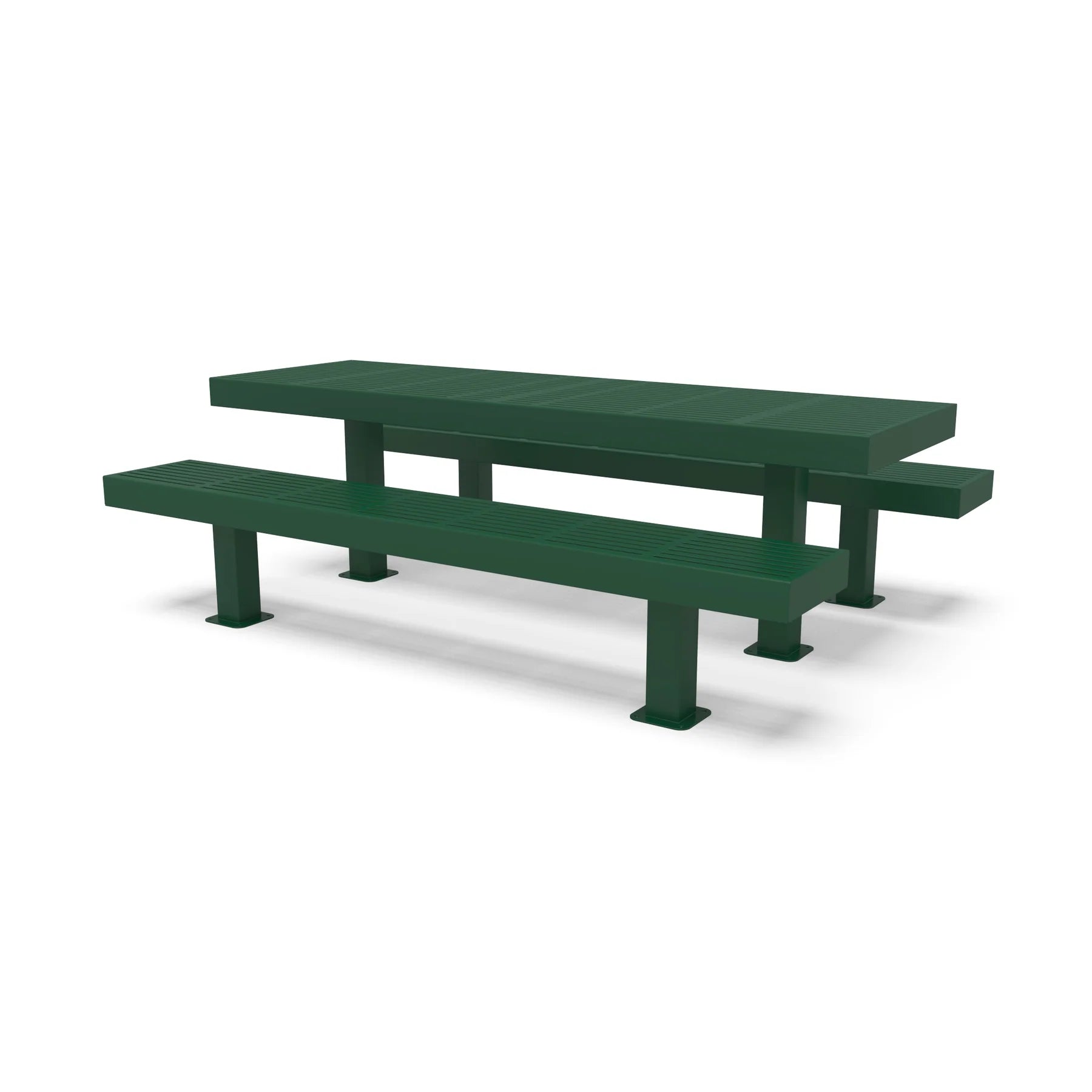 Green Wabash Valley Designer Traditional Metal Picnic Table