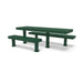 Green Wabash Valley Designer Traditional Metal Picnic Table with ADA Seat