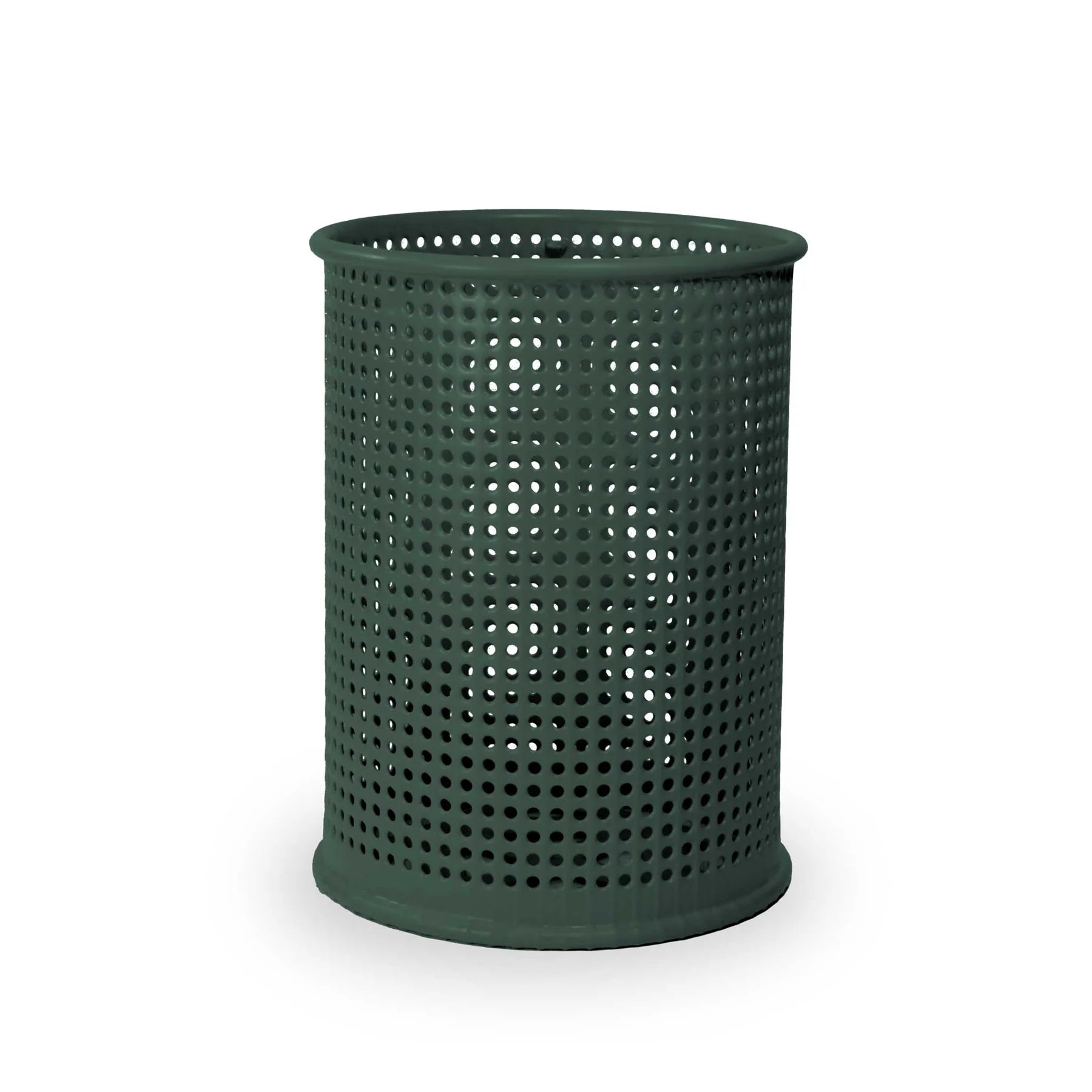 Green Wabash Valley Signature Perforated Commercial Trash Receptacle