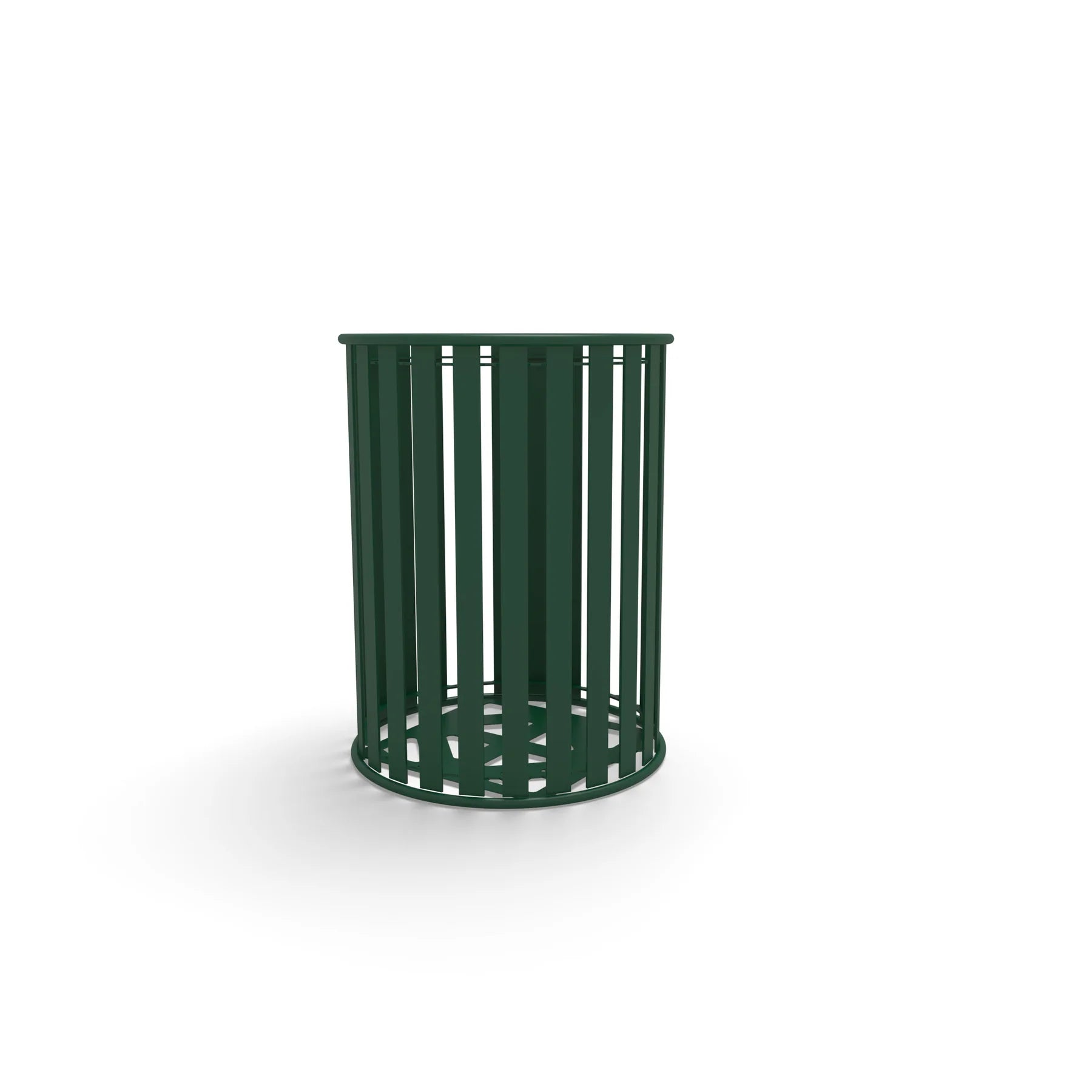 Green Wabash Valley Signature Slatted Commercial Trash Receptacle