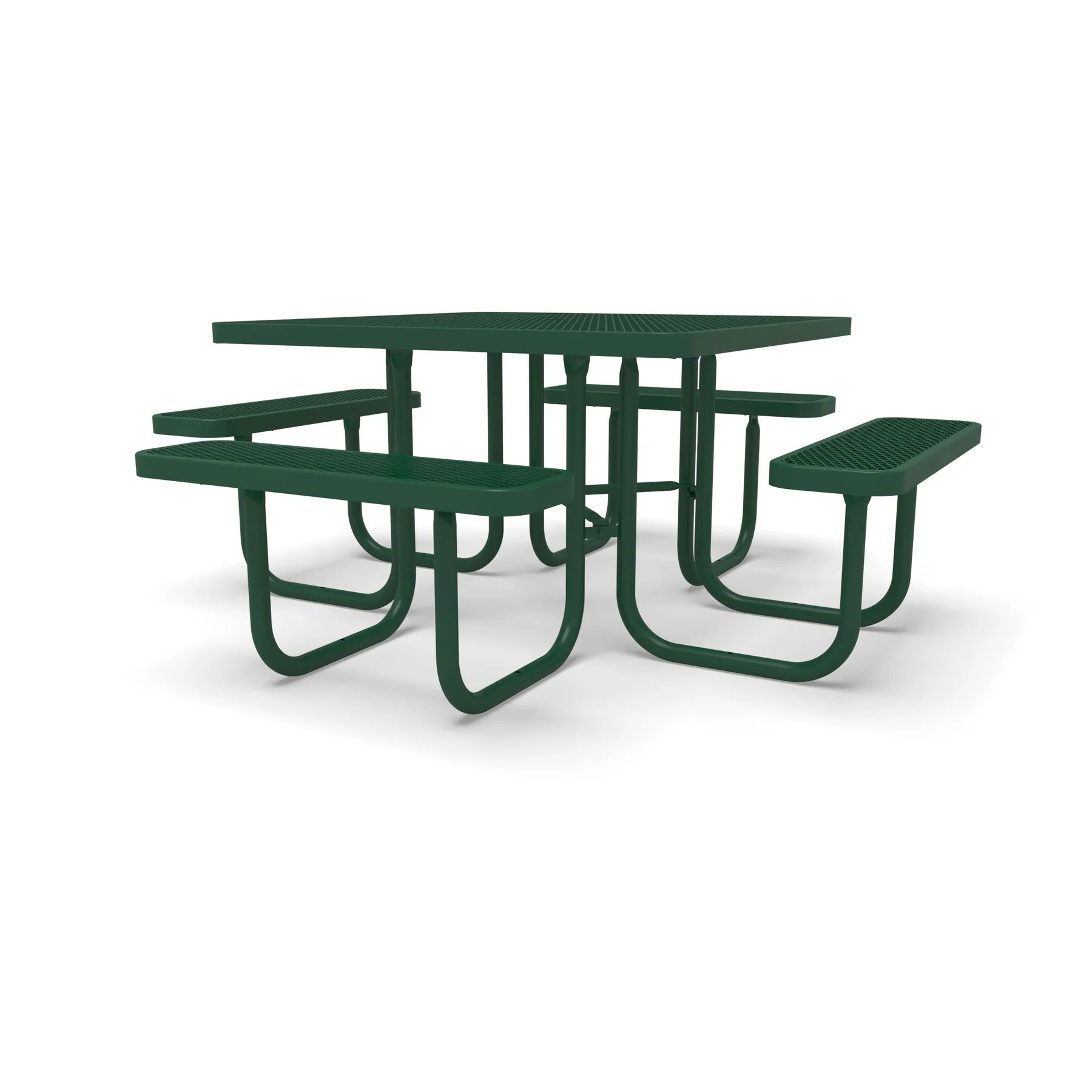 Green Wabash Valley Signature Square Diamond Metal Portable Picnic Table
