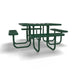 Green Wabash Valley Signature Square Diamond Metal Portable Picnic Table with Chessboard Top