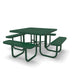 Green Wabash Valley Signature Square Perforated Metal Portable Picnic Table