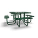 Green Wabash Valley Signature Square Perforated Metal Portable Picnic Table with Chessboard Top