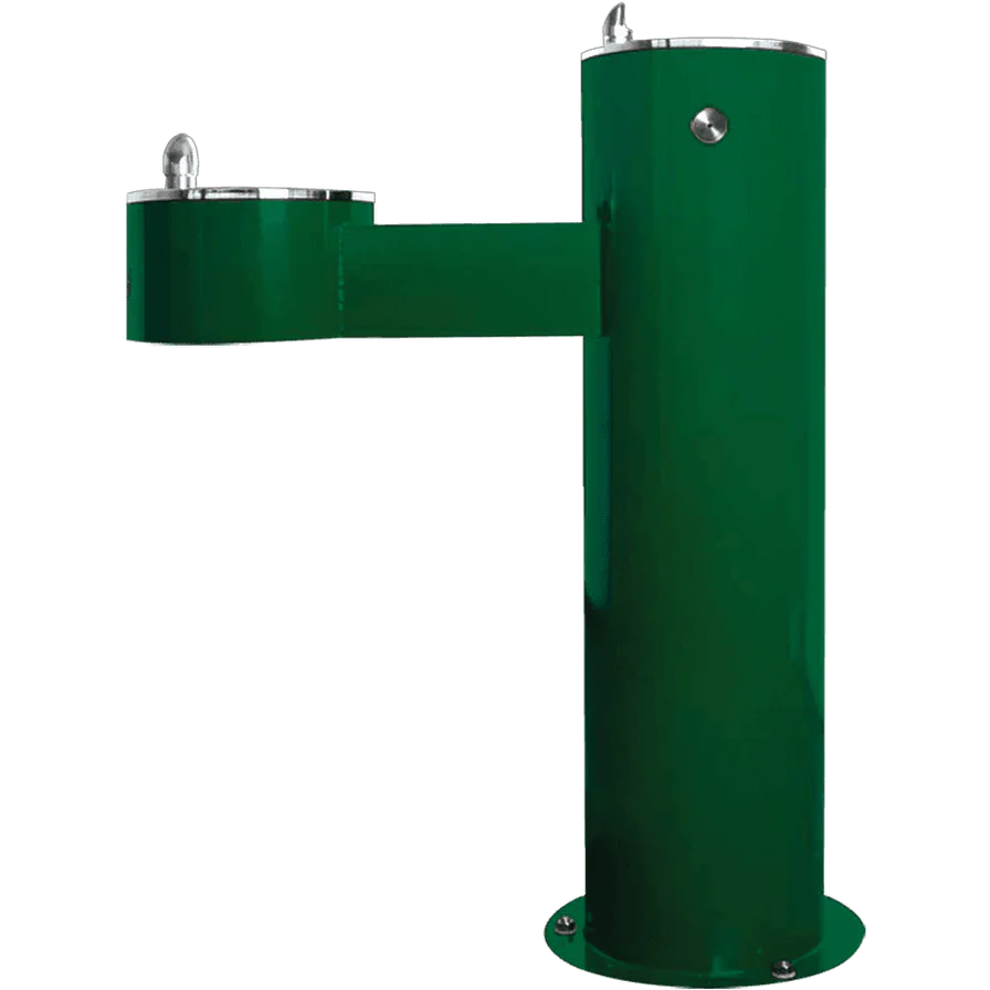 Green Willoughby Free-standing Double Drinking Fountain Side Access, Adult Height, No Dog Bowl Options Studio Image