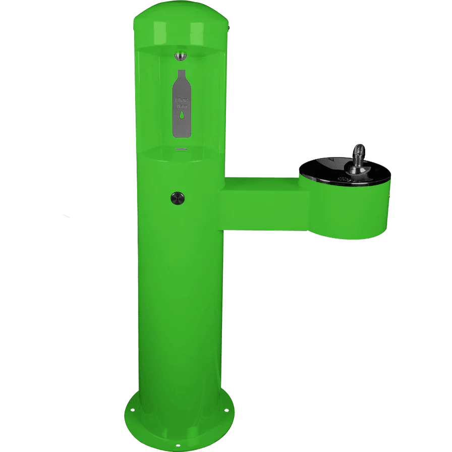 Green Willoughby Stainless Side Approach Bottle Filler Drinking Fountain Studio Image