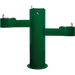 Green Willoughby Triple Height Drinking Fountain Side Approach Studio Image