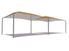 Outdoor USA Shade Hip Double Unit with beige top and gray sides on a white background