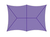 Purple hexagonal top of USA Shade 6-Post Hip on a white background