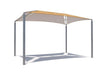 Outdoor USA Shade Multi-Panel Hip with a wooden top on a white background