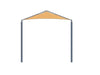 Hexagonal USA Shade Multi-Panel Hip with a yellow top and gray sides on a white background