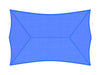 Blue USA Shade Hip T-Cantilever Shade top view on a white background