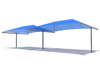 Blue USA Shade Hip T-Cantilever Shade on a white background Double Unit