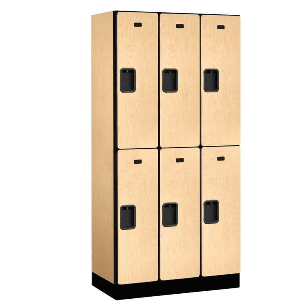 Maple Salsbury 6-Door 2 Tier Designer Wood Locker Side Panel