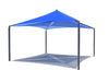 Blue outdoor USA Shade Mariner Pyramid Shade tent on a white background