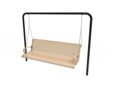 MyTCoat Punched Steel Park Swing Bench Swing Bench Studio Image