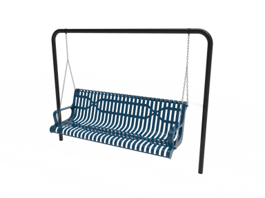 MyTCoat Slatted Steel Park Swing Bench Swing Bench Studio Image