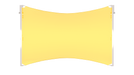 Top view of USA Shade Panorama Cantilever with white frame on a white background