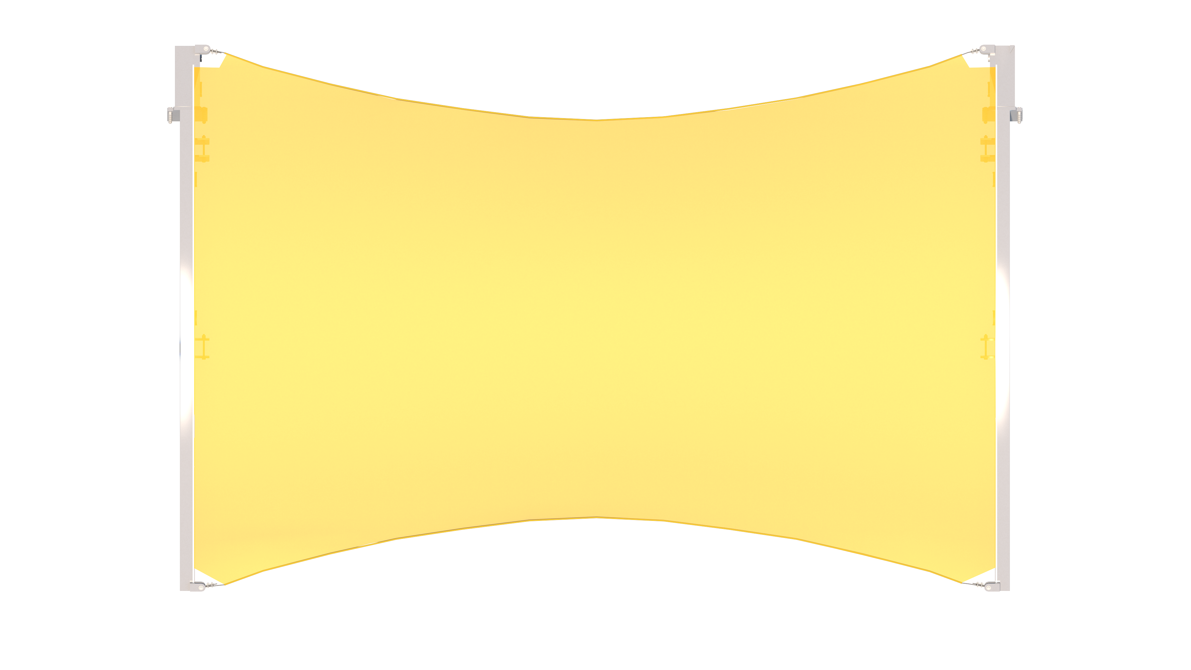 Top view of USA Shade Panorama Cantilever with white frame on a white background