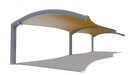USA Shade Panorama Cantilever structure Joined variation on a white background