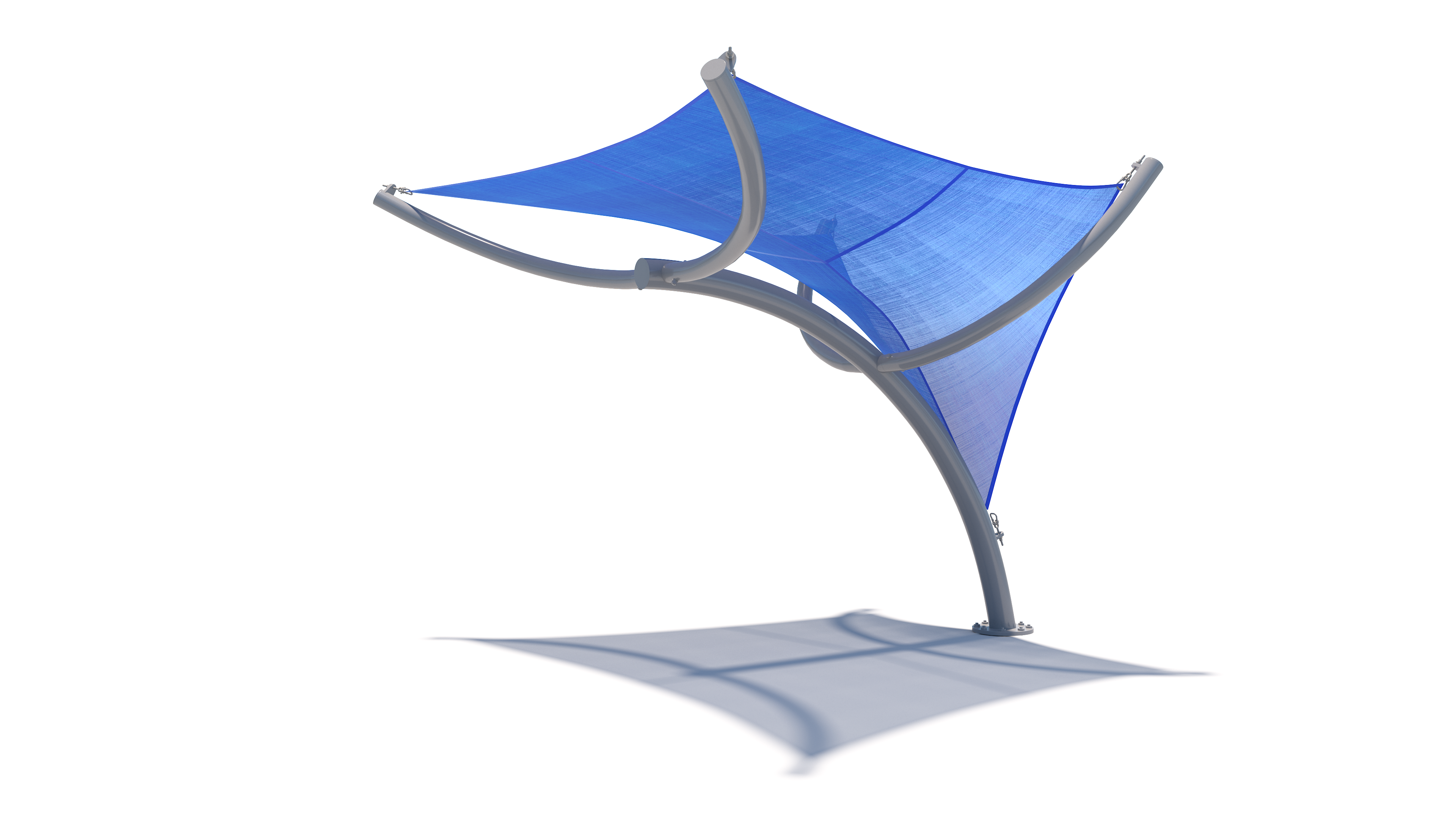 Blue outdoor USA Shade Pegasus Shade with a white background