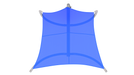 top view of blue USA Shade Pegasus Shade white background