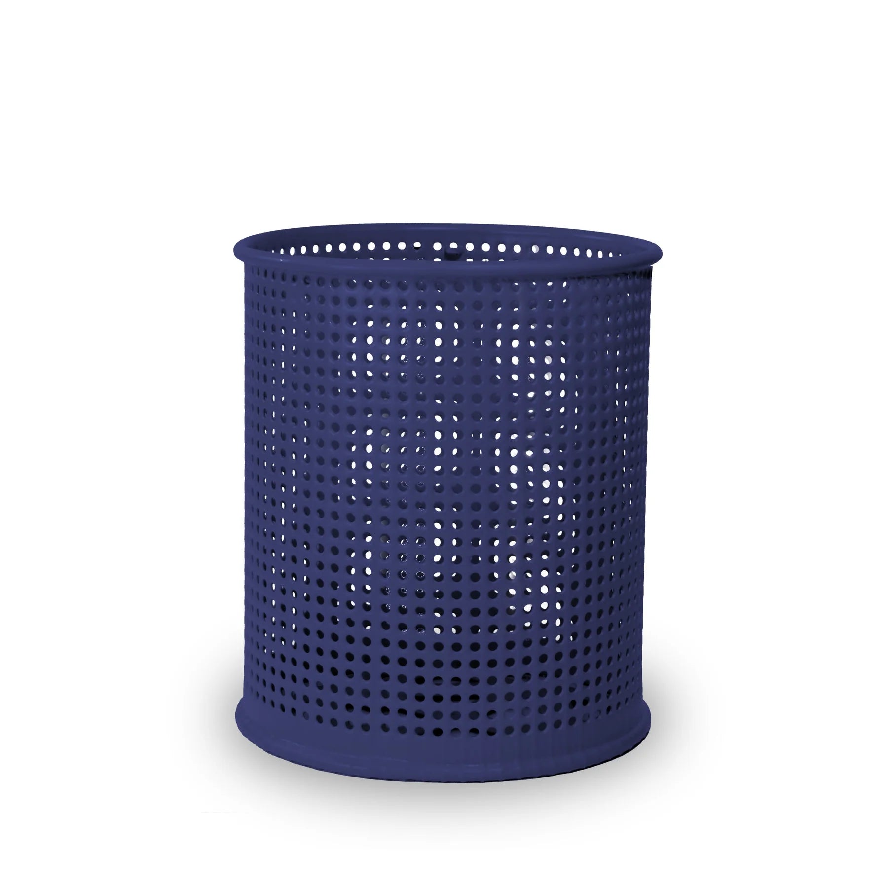 Purple Wabash Valley 55 Gal. Commercial Trash Receptacle, perforated body, plastisol coated, model LR355P, in ground trash can