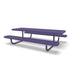 Purple Wabash Valley Children's Signature Perforated Metal Portable Picnic Table in plastisol-coated steel, a children's picnic table with attached benches