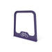 Angled view of a Purple Wabash Valley Designer bike rack measuring 30 inches wide and 30 inches tall