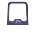 Purple Wabash Valley Designer bike rack, custom bike rack colour in a powder coated steel panel design