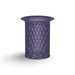 Purple Wabash Valley Flared Commercial Trash Receptacle, Diamond, plastisol coated steel with a flared top, model FR400D, outdoor trash receptacle