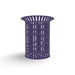 Purple Wabash Valley Flared Commercial Trash Receptacle, Ribbed, plastisol coated steel with a flared top, model FR400R, gas station trash can