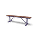 Purple Wabash Valley Rinnova Recycled Plastic Backless Bench with Cedar planks, Portable braced legs, trail bench
