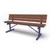 Purple Wabash Valley Rinnova Recycled Plastic Bench with Cedar planks, Portable braced legs, poly bench