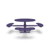 Purple Wabash Valley Signature Round Pedestal Picnic Table, Diamond, Standard - ADA Accessible - Surface Mount, in plastisol-coated steel, model SG249D, ada compliant table