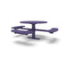 Purple Wabash Valley Signature Round Pedestal Picnic Table, Perforated, Standard - ADA Accessible - Surface Mount, in plastisol-coated steel, model SG249P, ada compliant table