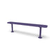 Purple Wabash Valley Signature Steel Backless Bench, Diamond, 6' Surface Mount base plates, solid purple, plastisol-coated steel, team bench