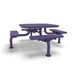 Purple Wabash Valley Spyder Octagon 46 inch Picnic Table, Perforated plastisol coated steel, 4 attached seats, model SY125P, 4 person outdoor table