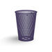 Purple Wabash Valley Tapered Trash Receptacle, tapered diamond expanded metal body, plastisol coated, model LR350D, street trash can