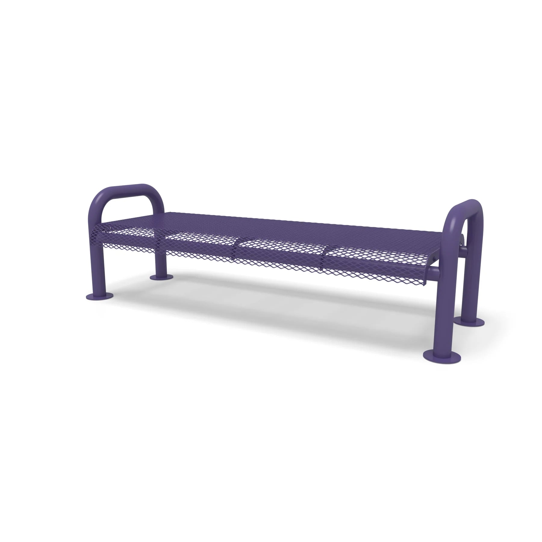 Purple Wabash Valley Contemporary Diamond Steel Backless Bench with Surface Mount Studio Image