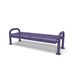 Purple Wabash Valley Contemporary Perforated Steel Backless Bench with Surface Mount Studio Image