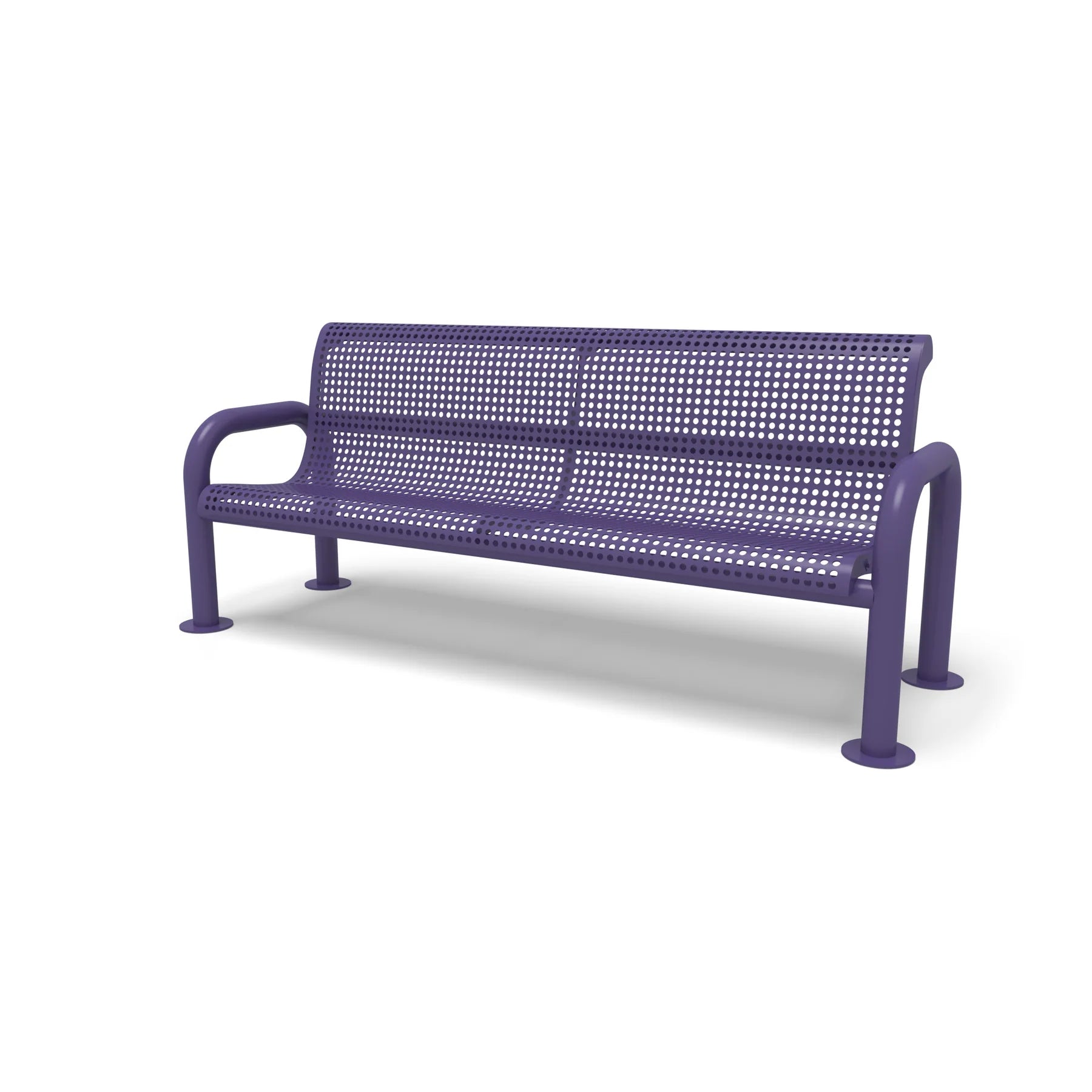 Purple Wabash Valley Contemporary Perforated Steel Bench Surface Mount Studio Image