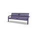 Purple Wabash Valley Contemporary Perforated steel Memorial Bench with Inground Mount studio image