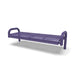 Purple Wabash Valley Contemporary Ribbed Steel Backless Bench with Inground Mount Studio Image