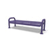 Purple Wabash Valley Contemporary Ribbed Steel Backless Bench with Surface Mount Studio Image