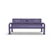 Purple Wabash Valley Contemporary Ribbed steel Memorial Bench with Surface Mount studio image
