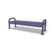 Purple Wabash Valley Contemporary Slatted Steel Backless Bench with Surface Mount Studio Image