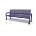 Purple Wabash Valley Contemporary Slatted Steel Bench Surface Mount Studio Image