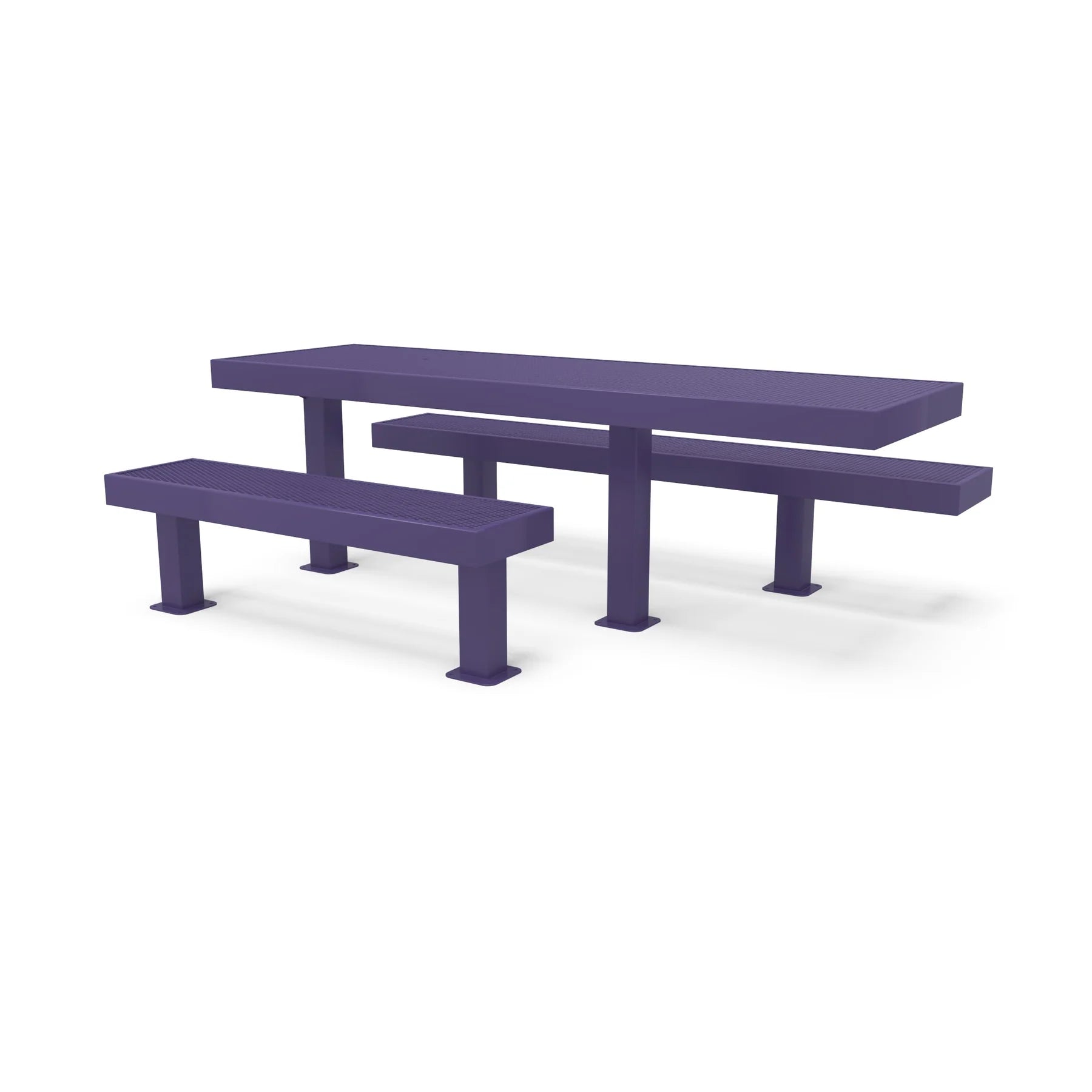 Purple Wabash Valley Designer Diamond Metal Picnic Table with ADA Seat